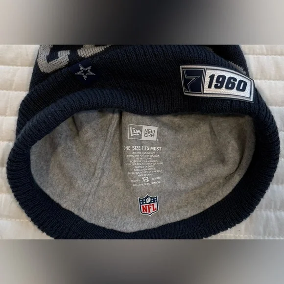 Dallas Cowboys NFL NEW ERA on Field Sideline Blue Road Knit Beanie 1960 Sz OSFM - Picture 4 of 4